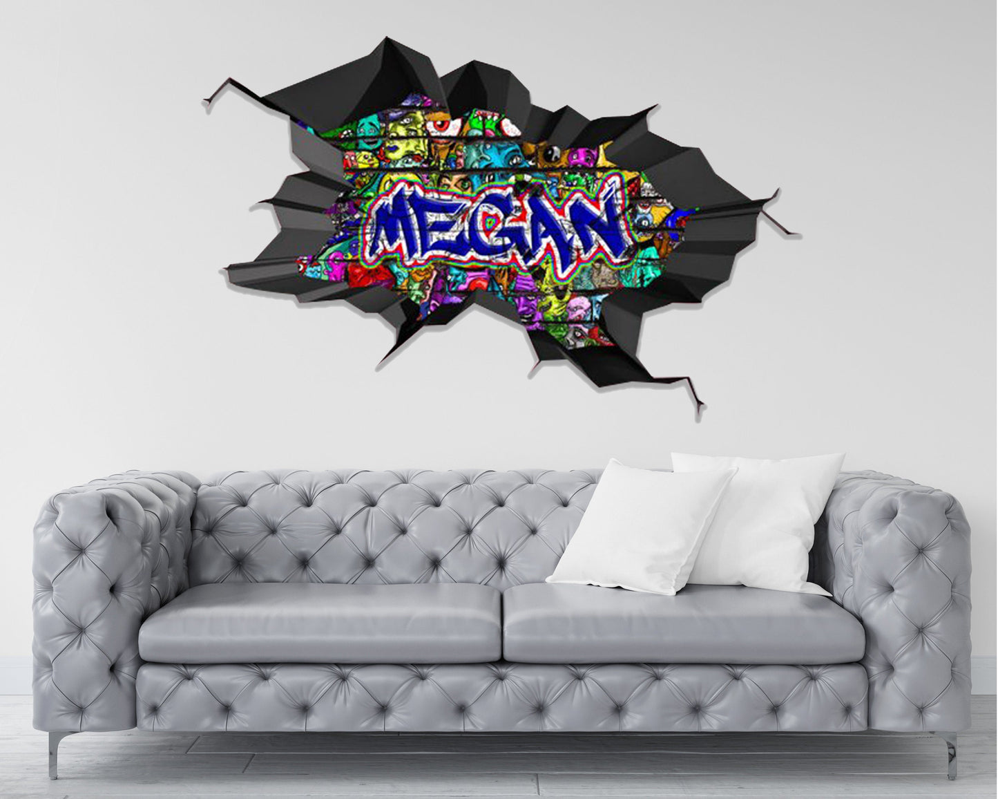 Custom Graffiti Name Wall Decal - Personalized Art Decor - Kids' Room Gift - Vinyl Wall Sticker