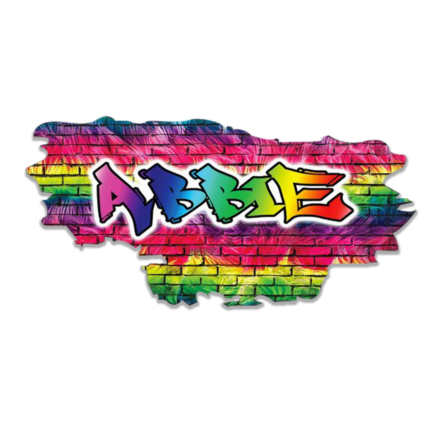 Custom Graffiti Name Wall Decal - Personalized Street Art Sticker - Unique Wall Decal- Eye-Catching Wall Decor - Brick Wall Background