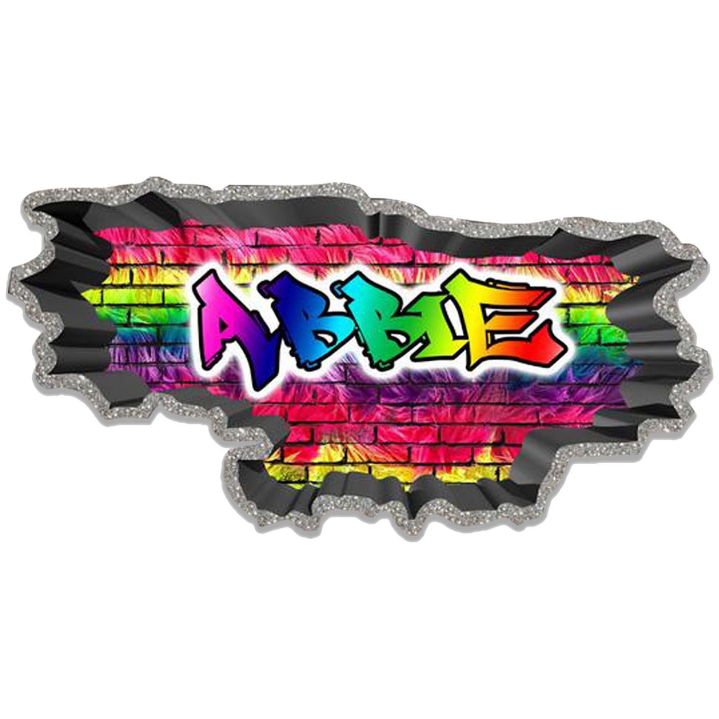 Colorful Graffiti Art Mural - 3D My Sticky Wall Decal - Vibrant Wall Decals Sticker - Unique Gift for Friends - Room Vinyl Wall Stickers