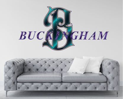 Custom Name and Initial Wall Decal - Durable & Waterproof Vinyl Wall Art Sticker for Kids' Room, Nursery, and Home Decor