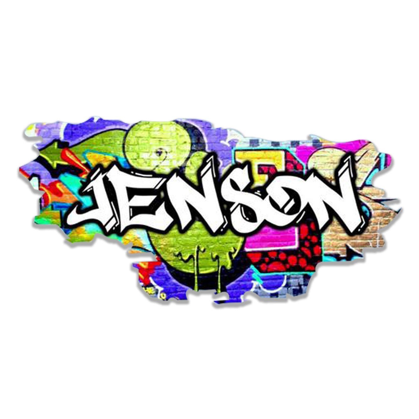 Personalized Graffiti Decal, Custom Name Wall Decal, Hip Hop Wall Decor, Vinyl Art Sticker, Custom Boys Room Wall Art, Removable Wall Mural