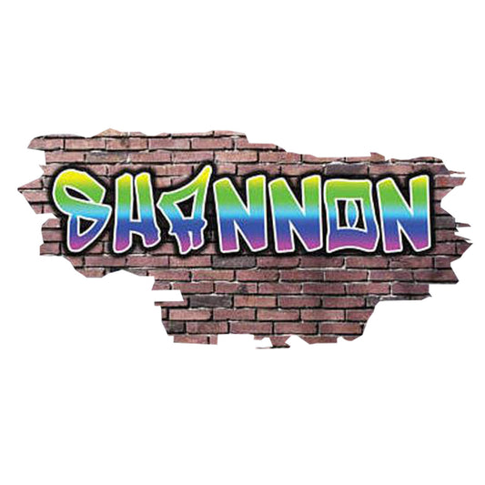 Graffiti Name Brick Wall Decal - Custom Name Art - Personalized Sticker - Boys' Room Decor - Unique Wall Accent - Custom Gift