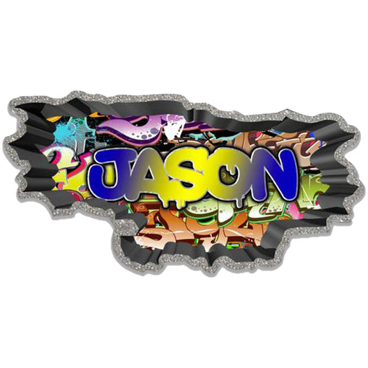 Custom Graffiti Wall Decals Name - Personalized Kids Rooms Decor Hip Hop Vinyl Sticker - Removable Peel and Stick Wall Mural - Custom Gift