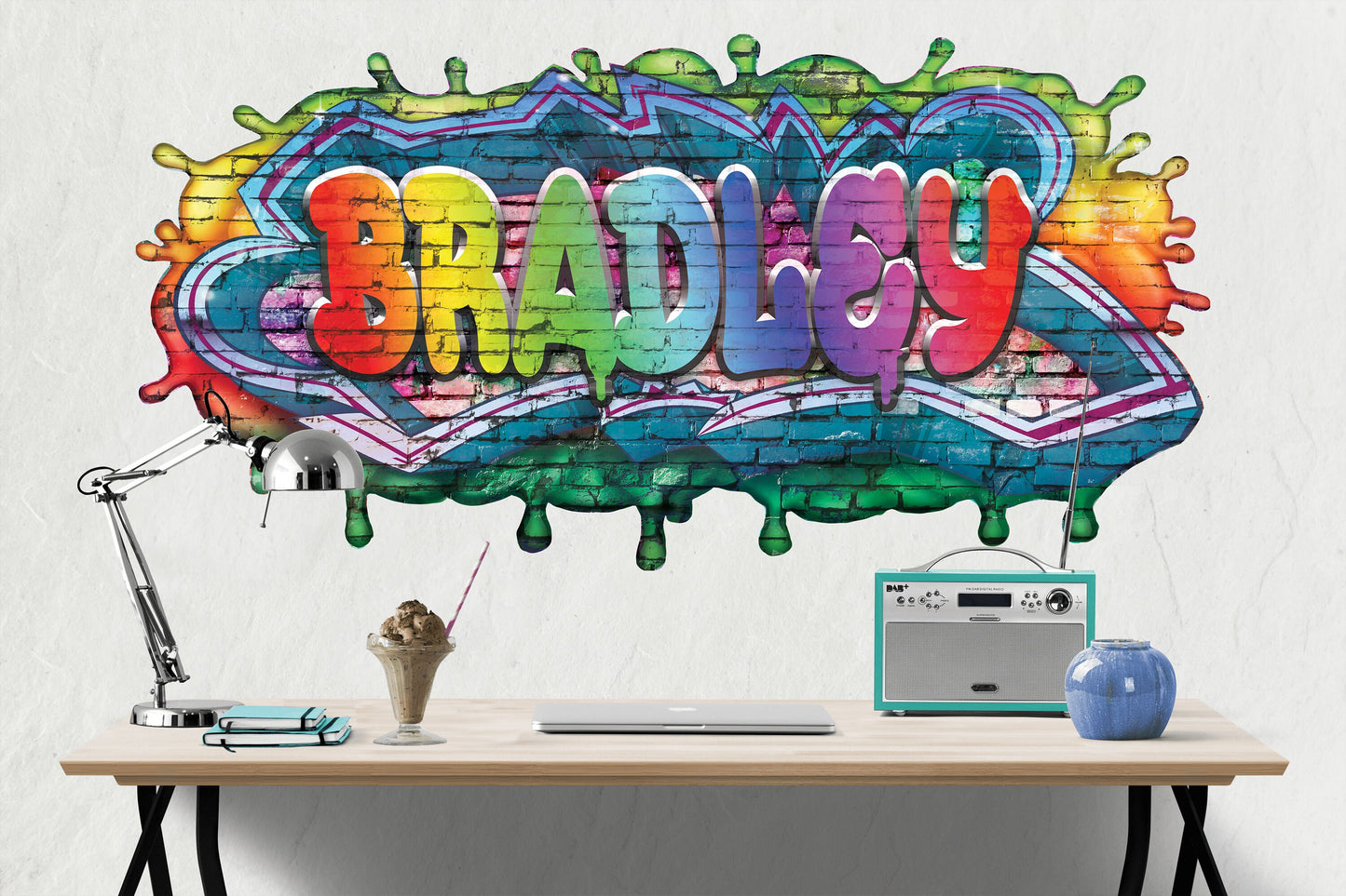 Custom Graffiti Name Wall Decal - Personalized Graffiti Art Sticker for Kids' Room Decor - Unique Gift Idea for Children - Game Room Decor