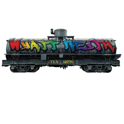 Custom Railroad Car Graffiti Wall Art - Personalized Name Wallpaper, Kids' Room Wall Decal, Nursery Decor, Bedroom Art Mural, Wall Sticker
