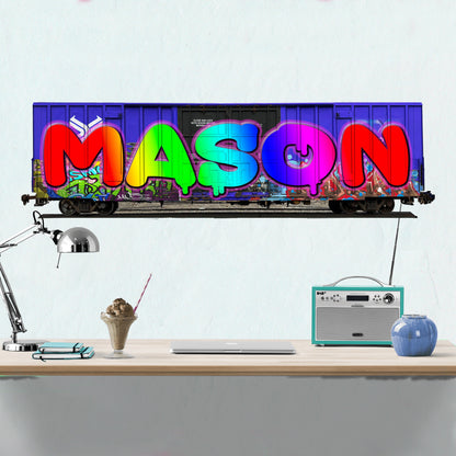 Custom Graffiti Wall Art - Personalized Name Wallpaper, Kids' Room Wall Decal, Nursery Decor, Teen Bedroom Art Mural, Colorful Wall Sticker