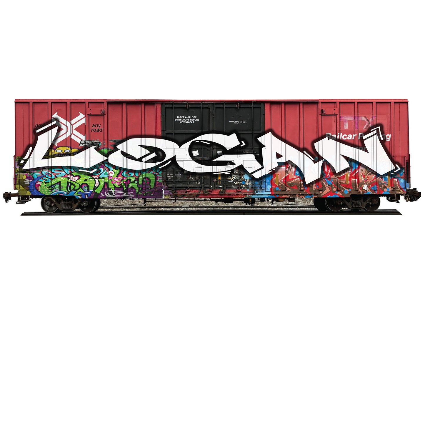 Custom Railway Graffiti Wall Art - Personalized Name Wallpaper, Kids' Room Wall Decal, Nursery Decor, Teen Bedroom Art Mural, Wall Sticker