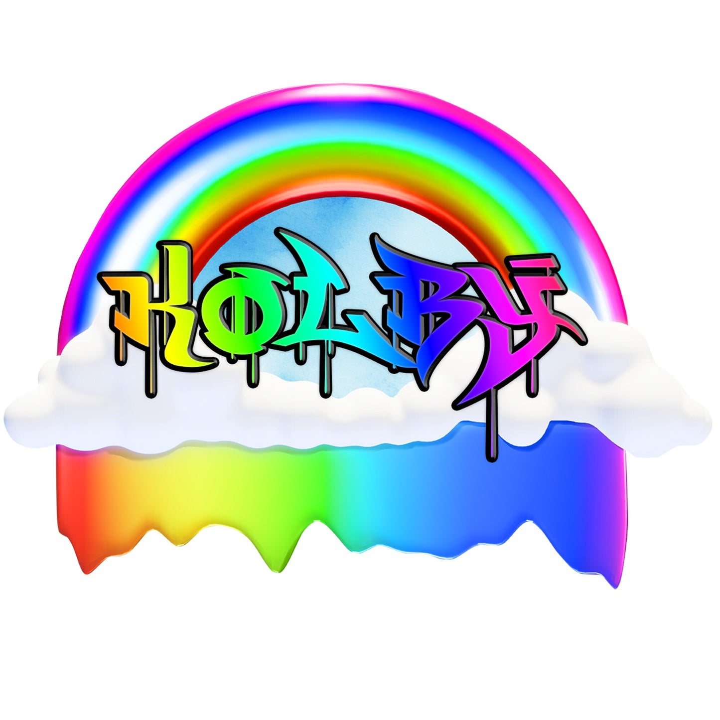 Rainbow cloud custom decal