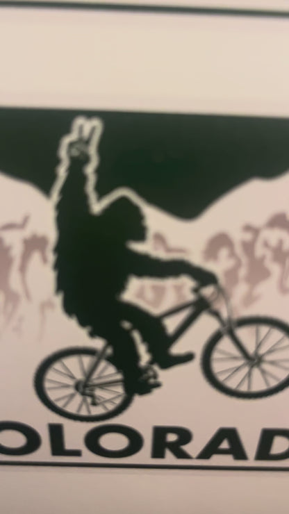 Custom Colorado License plate Bigfoot Sticker