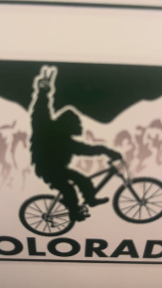 Custom Colorado License plate Bigfoot Sticker